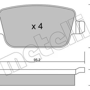 Колодки тормозные задние дисковые к-кт