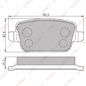 Колодки тормозные задние дисковые к-кт