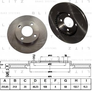Диск тормозной передний вентилируемый