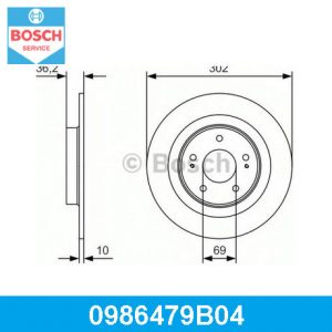 Диск тормозной задний