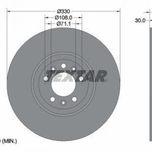 Диск тормозной передний вентилируемый
