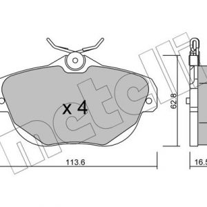 Колодки тормозные задние дисковые к-кт