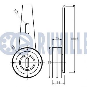 Ролик-натяжитель ручейкового ремня