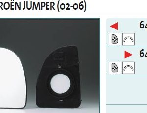 Стекло зеркала механического правого