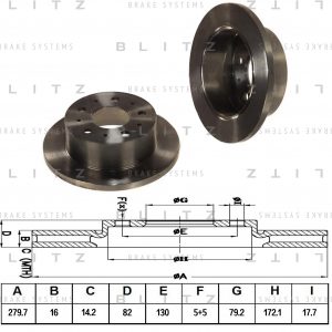 Диск тормозной задний