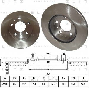 Диск тормозной передний вентилируемый