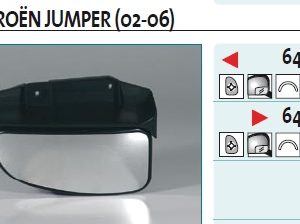 Стекло зеркала механического левого