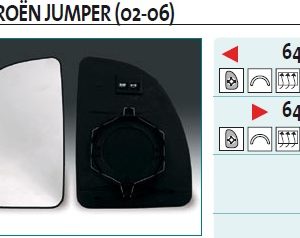 Стекло зеркала электрического левого