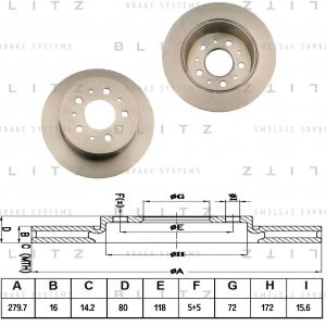 Диск тормозной задний