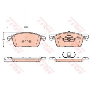 Колодки тормозные передние к-кт