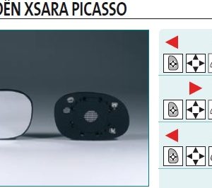 Стекло зеркала электрического левого