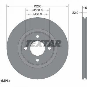 Диск тормозной передний вентилируемый