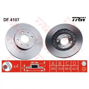 Диск тормозной передний вентилируемый
