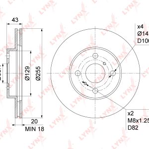 Диск тормозной передний вентилируемый