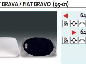 Стекло зеркала электрического правого