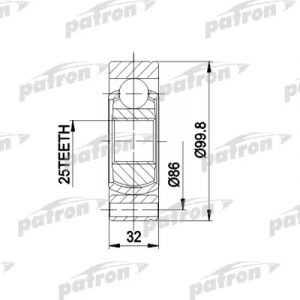 ШРУС наружный/внутренний задний