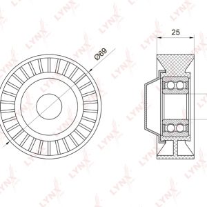 Ролик-натяжитель ручейкового ремня
