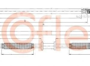 Трос стояночного тормоза правый