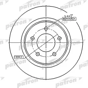 Диск тормозной передний вентилируемый