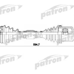 Полуось передняя левая