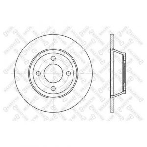 Диск тормозной передний не вентилируемый