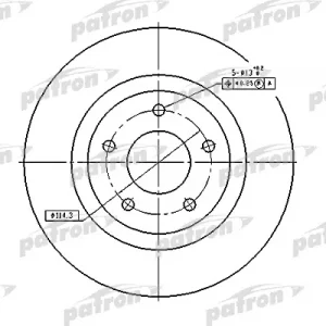 Диск тормозной передний вентилируемый