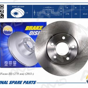 Диск тормозной передний вентилируемый