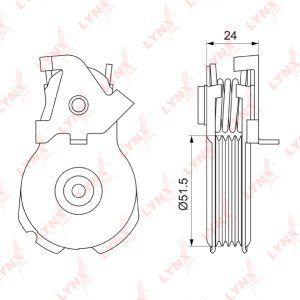 Ролик-натяжитель ручейкового ремня