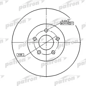 Диск тормозной передний вентилируемый