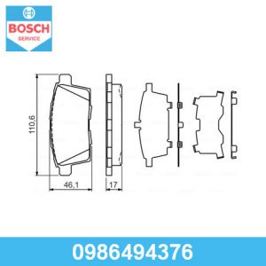 Колодки тормозные задние дисковые к-кт