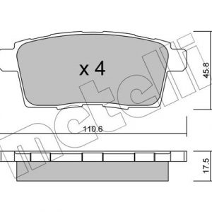 Колодки тормозные задние дисковые к-кт