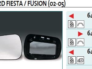 Стекло зеркала электрического правого