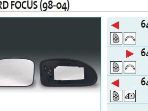 Стекло зеркала механического правого