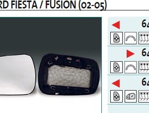 Стекло зеркала электрического правого