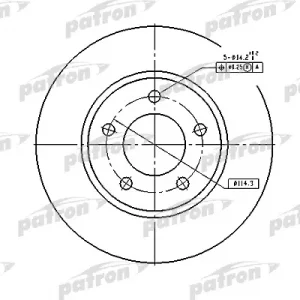 Диск тормозной передний вентилируемый