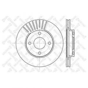 Диск тормозной передний вентилируемый