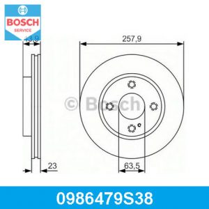 Диск тормозной передний вентилируемый