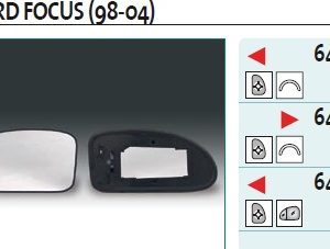 Стекло зеркала механического левого