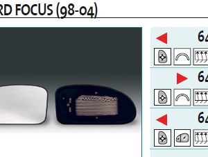 Стекло зеркала электрического правого