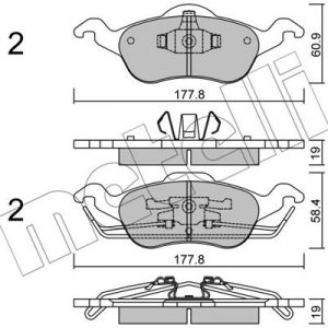 Колодки тормозные передние к-кт