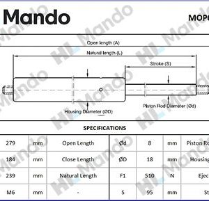 Амортизатор крышки багажника