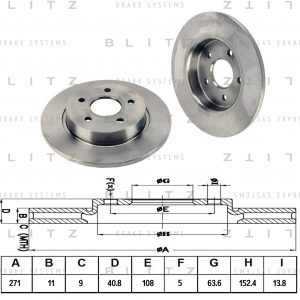 Диск тормозной задний