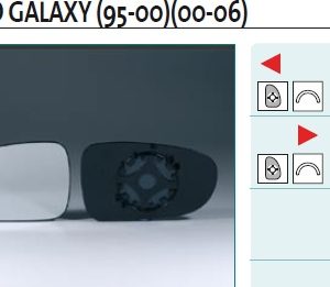 Стекло зеркала механического левого