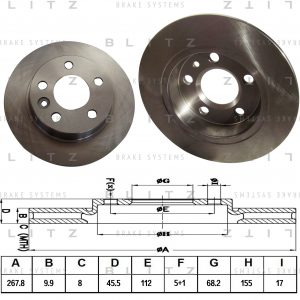 Диск тормозной задний