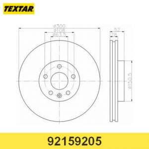Диск тормозной передний вентилируемый