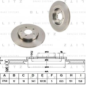 Диск тормозной задний