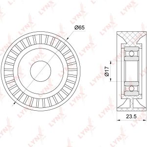 Ролик-натяжитель ручейкового ремня