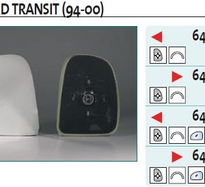 Стекло зеркала механического правого