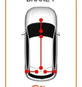 Трос стояночного тормоза левый