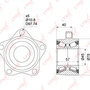 Подшипник передней ступицы